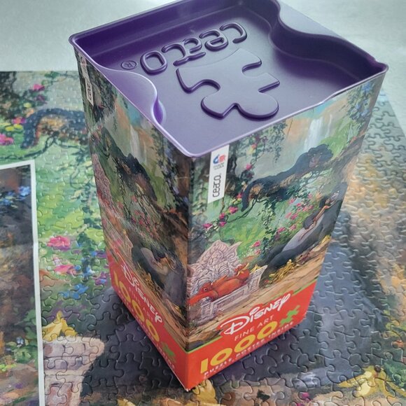 Ceaco Disney Fine Art Puzzle Featuring Mowgli and Baloo from The Jungle Book - Picture 2 of 12